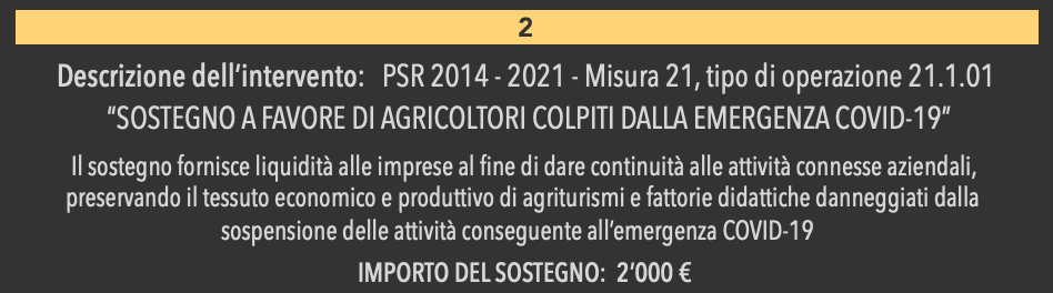 Pubblicità obbligatoria -sostegno emergenza Covid-19